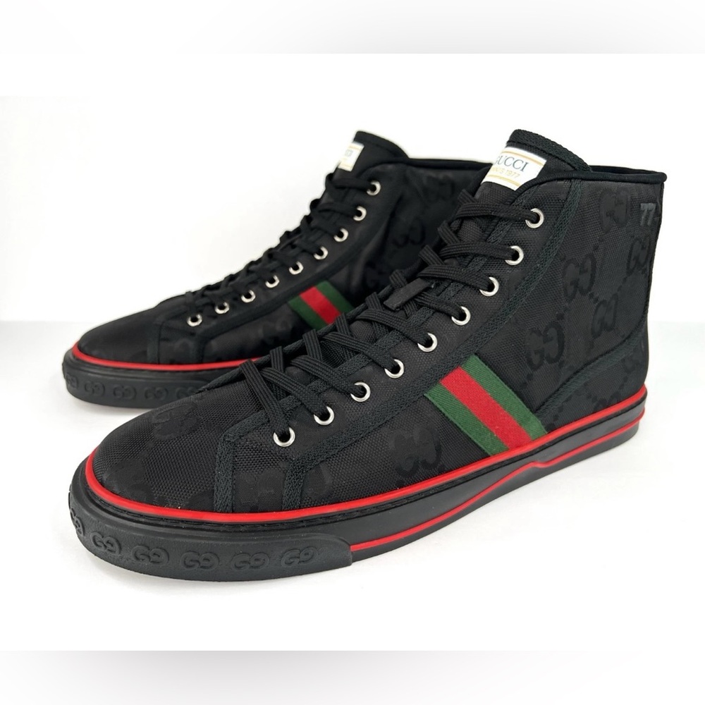 Gucci Tennis 1977 Off The Grid High To Monogram Sneakers UK 12 - US 12.5 - EU 46 - Picture 3 of 10